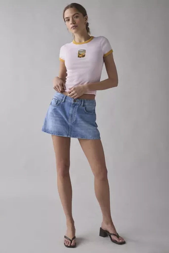 Kimchi Blue Too Perfect Peaches Graphic Ringer Baby Tee