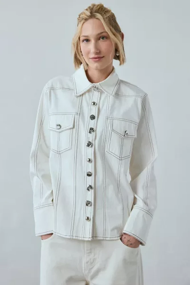 Ghospell Meredith Cotton Button-Down Shirt