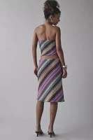 UO Ziggy Embroidered Knit Tube Top & Midi Skirt Set