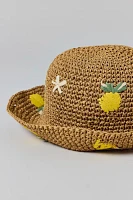 Fruit Woven Straw Bucket Hat