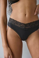 Out From Under Hattie Lace Trim Thong