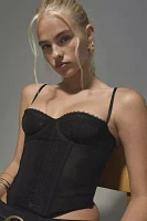 Out From Under Aura Lace-Trim Mesh Corset Top