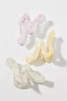 Pearlized Acrylic Wave Claw Clip