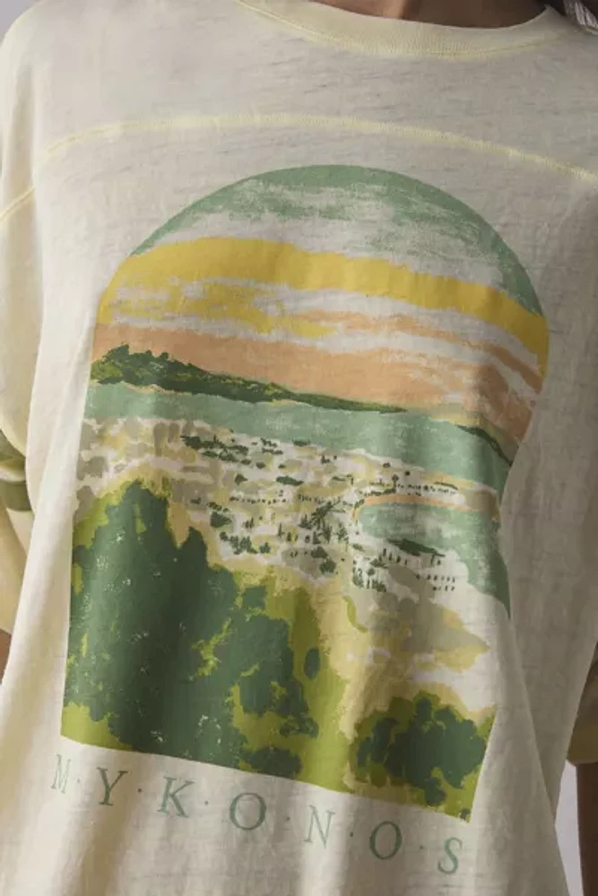 BDG Rowan Mykonos Graphic Oversized Tee
