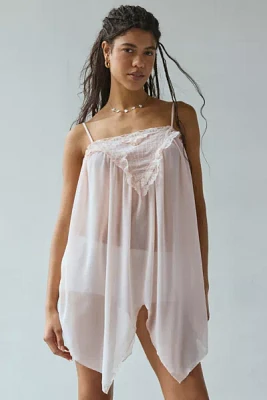 Out From Under Justine Sheer Lace-Trim Hanky Hem Slip
