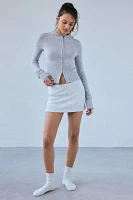 Out From Under Bec Pointelle Knit Low Rise Micro Mini Skort