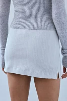 Out From Under Bec Pointelle Knit Low Rise Micro Mini Skort