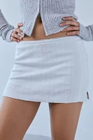 Out From Under Bec Pointelle Knit Low Rise Micro Mini Skort