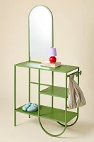 Lucie Iron Mirror Entryway Storage Console