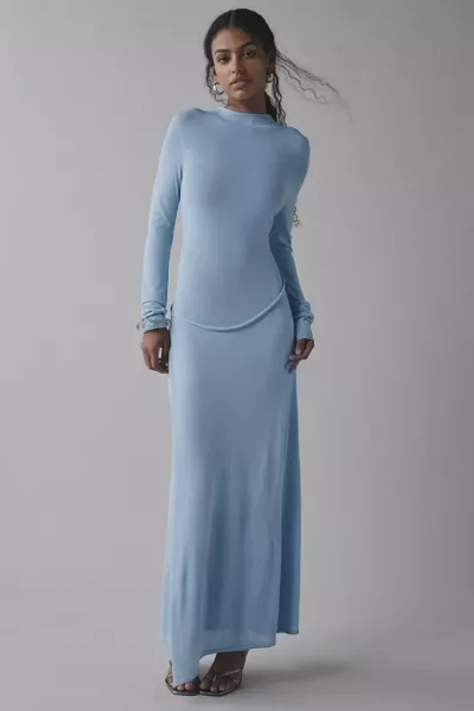 Lioness Resolution Asymmetric Long Sleeve Maxi Dress