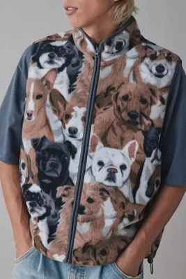 UO Dog Pattern Fleece Vest