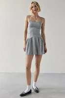 Daisy Street Drop Waist Bow-Back Gingham Mini Dress