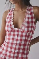 Frankies Bikinis X Bella Hadid Farm Gingham Mini Dress