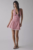 Frankies Bikinis X Bella Hadid Farm Gingham Mini Dress