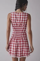 Frankies Bikinis X Bella Hadid Farm Gingham Mini Dress