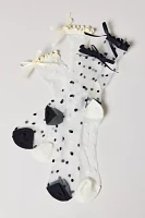 Sheer Polka Dot Crew Sock