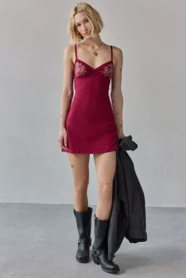 Motel Dimaya Embroidered Cami Mini Dress