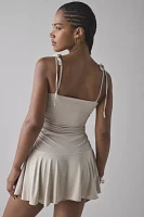 Motel Makani Ruched Drop Waist Mini Dress