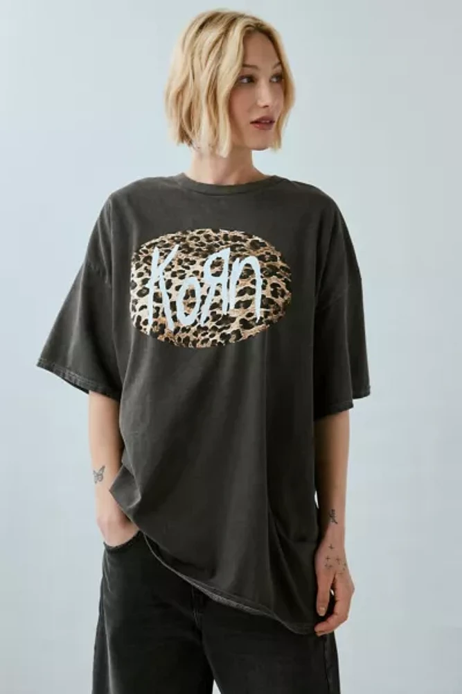 Korn Graphic Overdyed Slouchy Tee