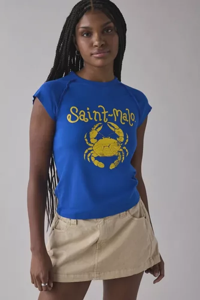 Saint Malo Graphic Seamed Raglan Baby Tee