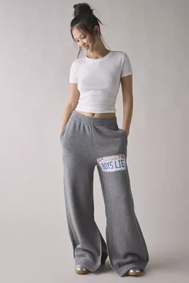 Boys Lie License Plate Wide Leg Sweatpant