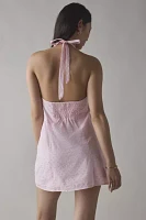 Kimchi Blue Charlie Eyelet Lace Halter Mini Dress