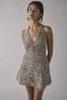 Kimchi Blue Charlotte Printed Halter Mini Dress