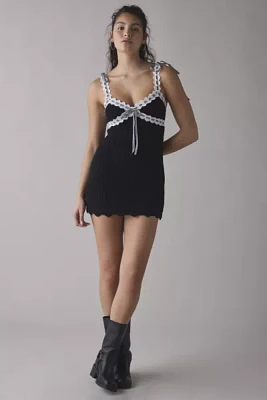 For Love & Lemons Becka Knit Bodycon Mini Dress