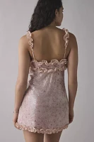 For Love & Lemons Sophia Ruffle-Trim Sequin Mini Dress