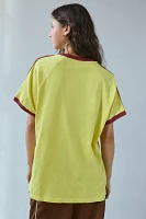 Madrid Graphic Oversized V-Neck Jersey Tee