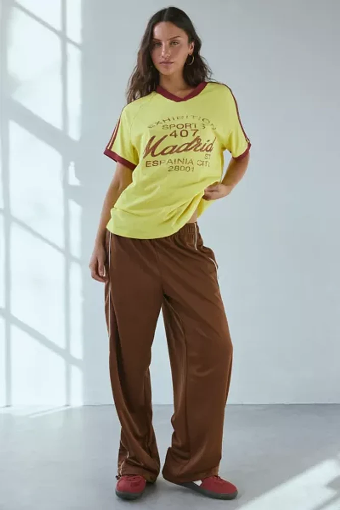 Madrid Graphic Oversized V-Neck Jersey Tee