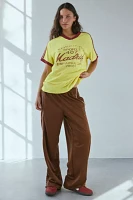 Madrid Graphic Oversized V-Neck Jersey Tee