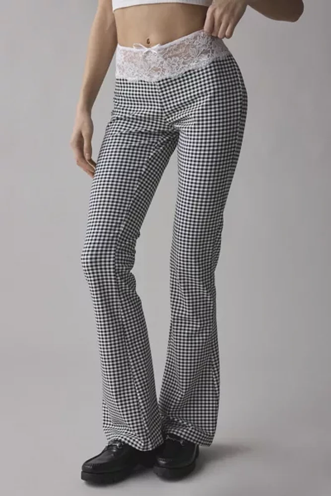 Lioness On Pointe Black Check Flare Pant