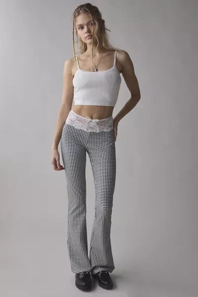 Lioness On Pointe Black Check Flare Pant