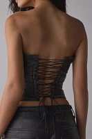 Jaded London Ash Faux Leather Corset Top