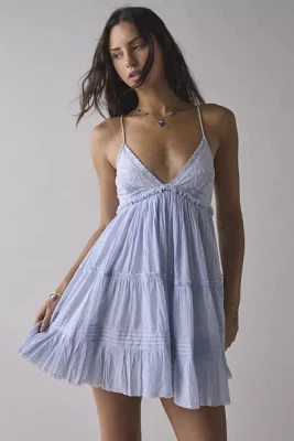 Kimchi Blue Aria Strappy Tiered Ruffle Babydoll Mini Dress