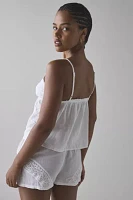 Out From Under Virginia Lace-Trim Cotton Babydoll Cami + Micro Short Set