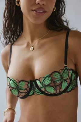 Bluebella Odette Floral Embroidered Mesh Wired Bra
