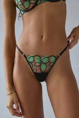 Bluebella Odette Floral Embroidered Mesh Thong
