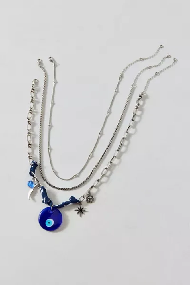 Santorini Layering Charm Necklace Set