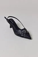 UO Wren Buckle Slingback Kitten Heel