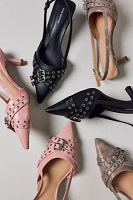 UO Wren Buckle Slingback Kitten Heel