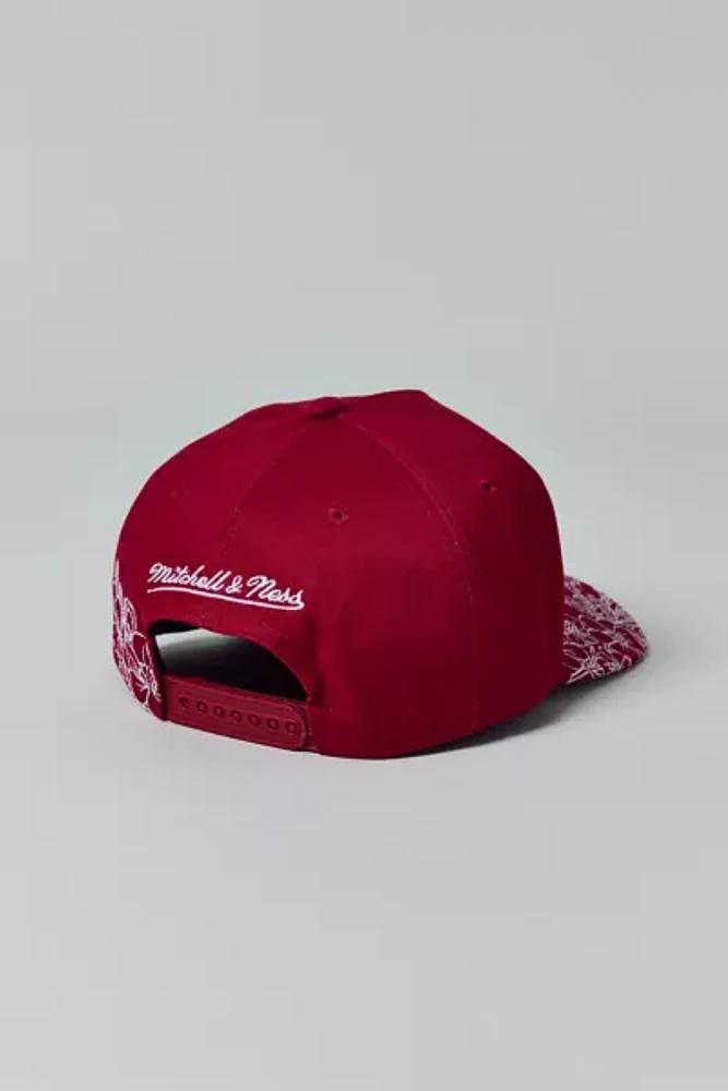 Mitchell & Ness NBA Houston Rockets Flowers Snapback Hat