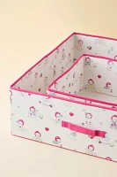 Icon Printed Collapsible Fabric Storage Basket