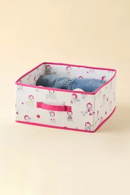Icon Printed Collapsible Fabric Storage Basket