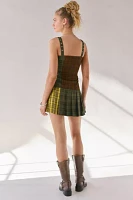The Ragged Priest Viv Tartan Pleated Mini Dress