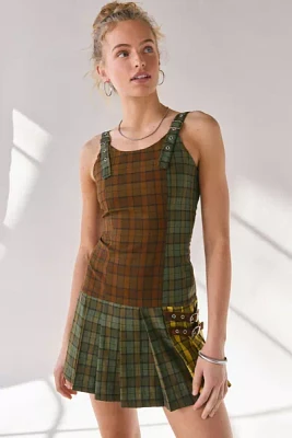 The Ragged Priest Viv Tartan Pleated Mini Dress