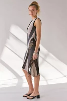 The Ragged Priest Enigma Asymmetrical Knit Midi Dress