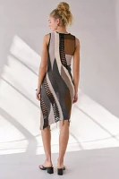 The Ragged Priest Enigma Asymmetrical Knit Midi Dress