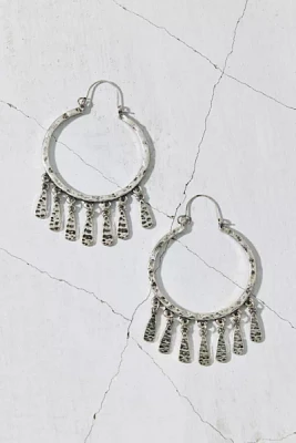 Cleo Metal Fringe Hoop Earring